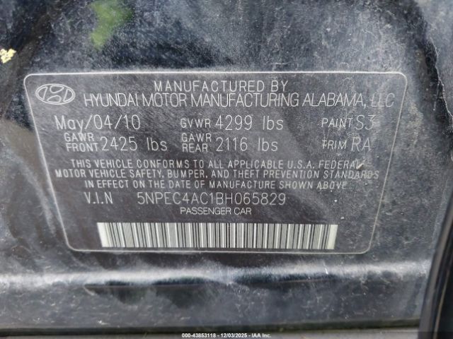 2011 HYUNDAI SONATA 5NPEC4AC1BH065829 Photo 8