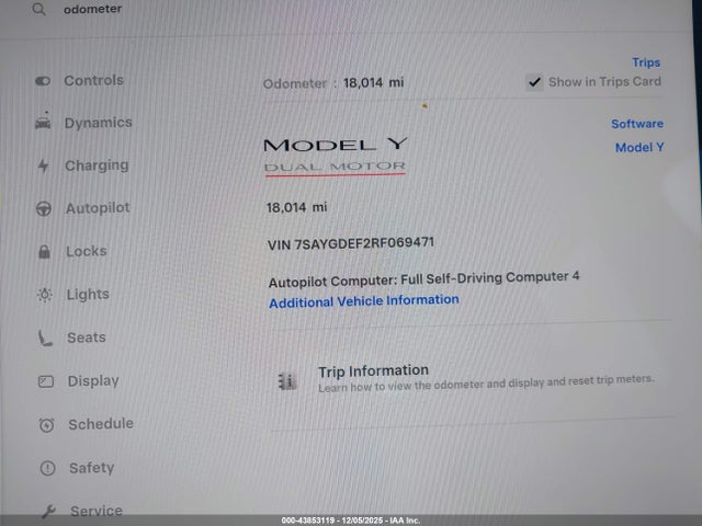 2024 TESLA MODEL Y 7SAYGDEF2RF069471 Photo 6