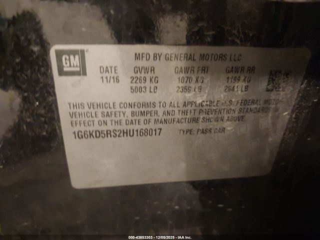 2017 CADILLAC CT6 1G6KD5RS2HU168017 Photo 8