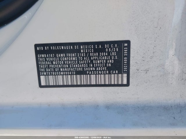 3VW7X7BU5SM090410 Volkswagen Jetta 1.5t Se