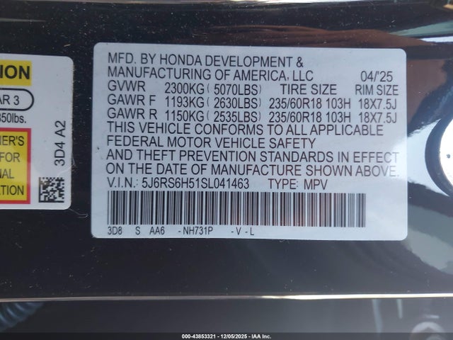 2025 HONDA CR-V HYBRID 5J6RS6H51SL041463 Photo 8