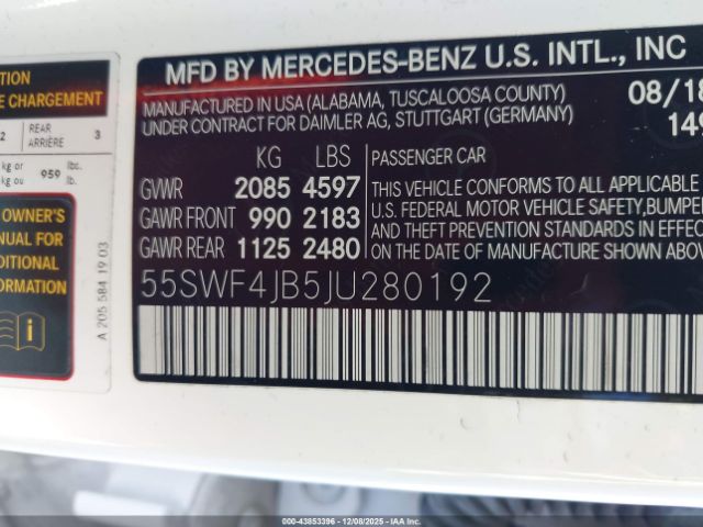 2018 MERCEDES-BENZ C 300 55SWF4JB5JU280192 Photo 8