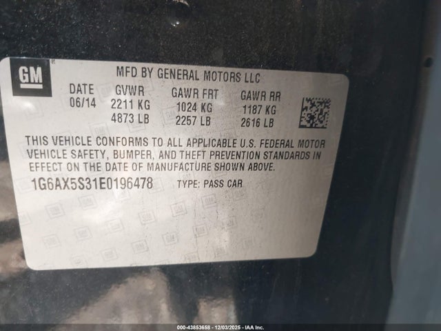 2014 CADILLAC CTS 1G6AX5S31E0196478 Photo 8