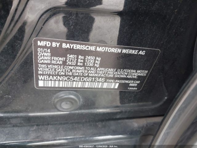 2014 BMW 550I WBAKN9C54ED681346 Photo 8