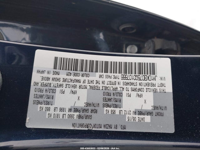 43853933 :رقم المزاد ، JM1DKBD75G0107666 vin ، 2016 Mazda Cx-3 Grand Touring مزاد بيع