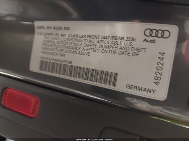 2022 AUDI A4 WAUEAAF48NA015198 Photo 8