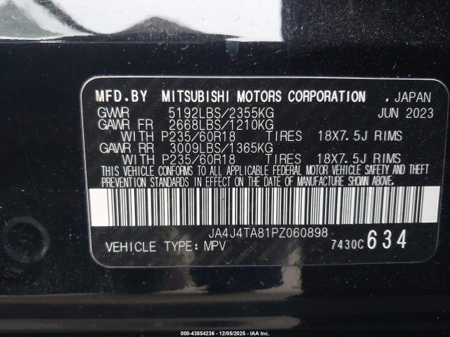 2023 MITSUBISHI OUTLANDER JA4J4TA81PZ060898 Photo 8