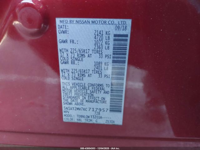 2019 NISSAN ROGUE 5N1AT2MV7KC717957 Photo 8