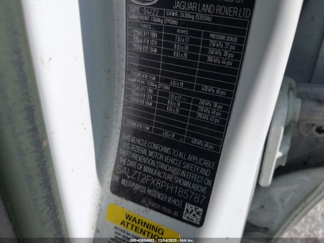 2023 LAND ROVER RANGE ROVER EVOQUE SALZT2FX8PH185787 Photo 8