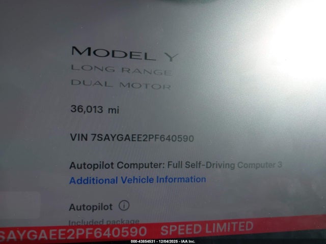 2023 TESLA MODEL Y 7SAYGAEE2PF640590 Photo 6