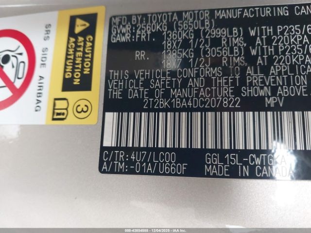 2013 LEXUS RX 350 2T2BK1BA4DC207822 Photo 8