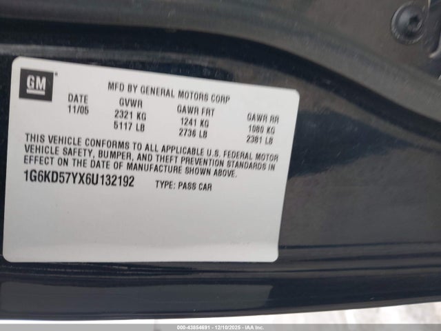 2006 CADILLAC DTS 1G6KD57YX6U132192 Photo 8