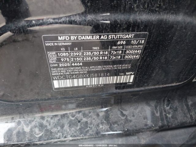 2019 MERCEDES-BENZ GLA 250 WDCTG4GBXKJ581814 Photo 8