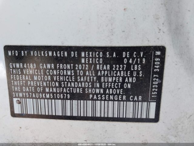 2019 VOLKSWAGEN GOLF SPORTWAGEN 3VWY57AU9KM510679 Photo 8