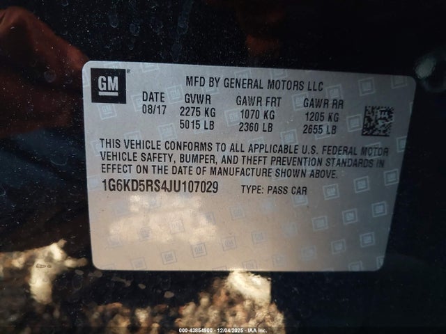 2018 CADILLAC CT6 1G6KD5RS4JU107029 Photo 8