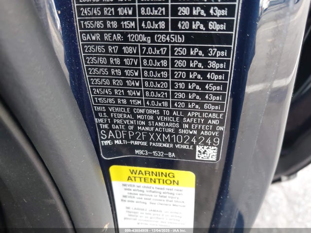 2021 JAGUAR E-PACE SADFP2FXXM1024249 Photo 8