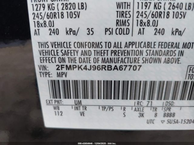 2024 FORD EDGE 2FMPK4J96RBA67707 Photo 8