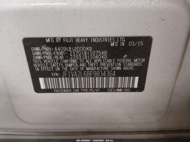 2015 SUBARU WRX STI JF1VA2L68F9834364 Photo 8