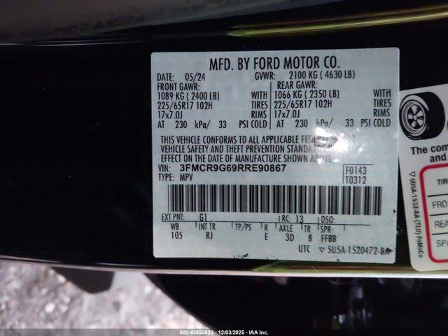 2024 FORD BRONCO SPORT 3FMCR9G69RRE90867 Photo 8