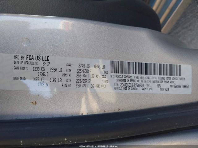 2017 DODGE GRAND CARAVAN 2C4RDGEG3HR786730 Photo 8