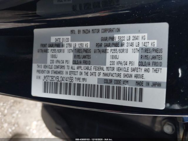 2020 MAZDA CX-9 JM3TCBCY6L0414168 Photo 8