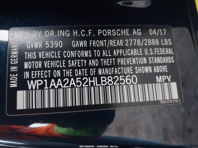 2017 PORSCHE MACAN WP1AA2A52HLB82560 Photo 8