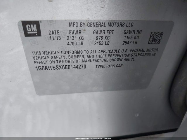 2014 CADILLAC CTS 1G6AW5SX6E0144270 Photo 8