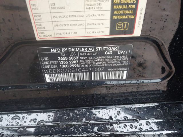 2012 MERCEDES-BENZ S 550 WDDNG7DB1CA435507 Photo 8