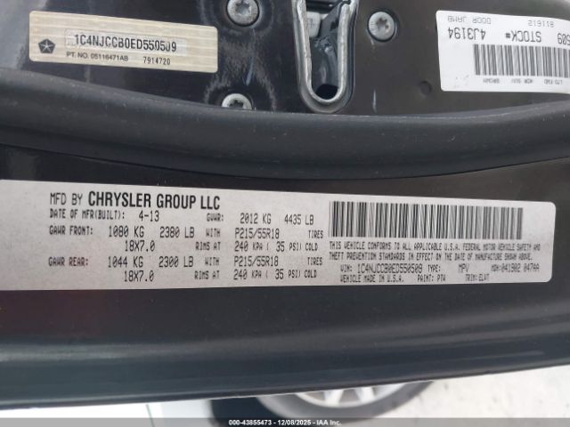 2014 JEEP COMPASS 1C4NJCCB0ED550509 Photo 8