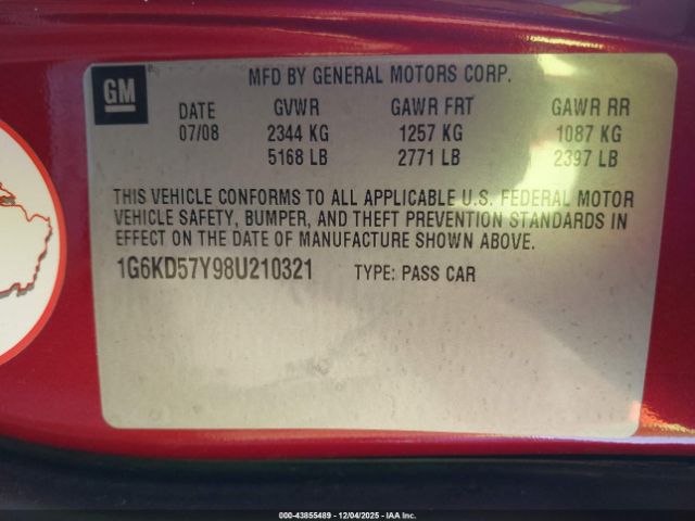 2008 CADILLAC DTS 1G6KD57Y98U210321 Photo 8