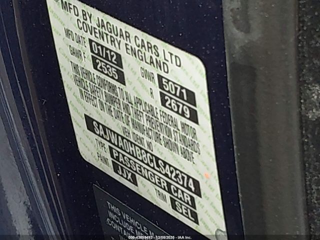 2012 JAGUAR XF SAJWA0HB8CLS42374 Photo 8