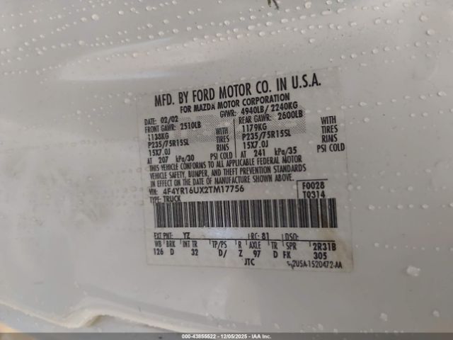 2002 MAZDA B3000 4F4YR16UX2TM17756 Photo 8