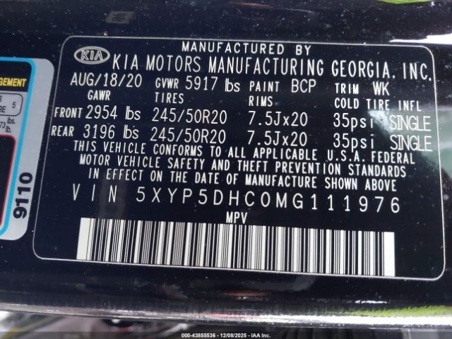 2021 KIA TELLURIDE 5XYP5DHC0MG111976 Photo 8