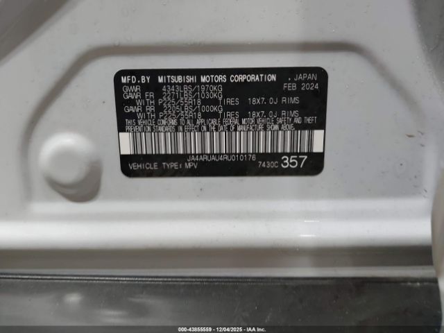 2024 MITSUBISHI OUTLANDER SPORT JA4ARUAU4RU010176 Photo 8