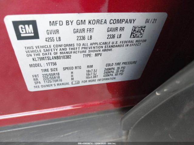 2022 CHEVROLET TRAILBLAZER KL79MTSL4NB010382 Photo 8