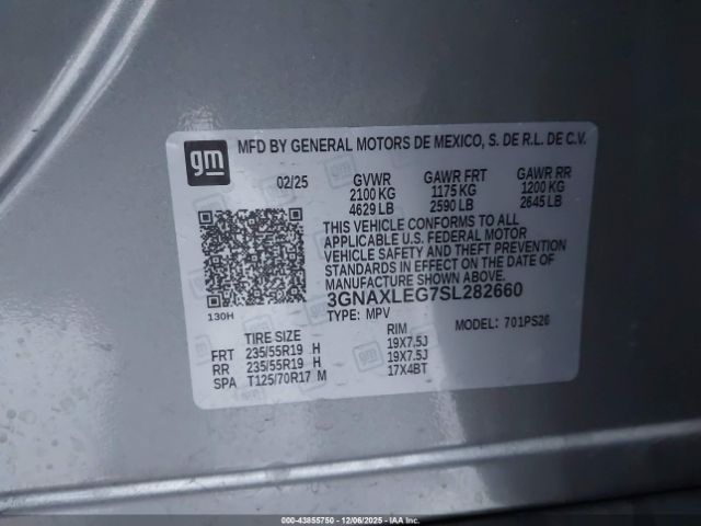 2025 CHEVROLET EQUINOX 3GNAXLEG7SL282660 Photo 8