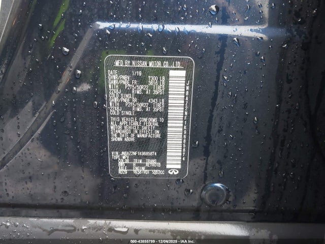 JN8AZ2NF1K9685874 Infiniti QX80 LUXE