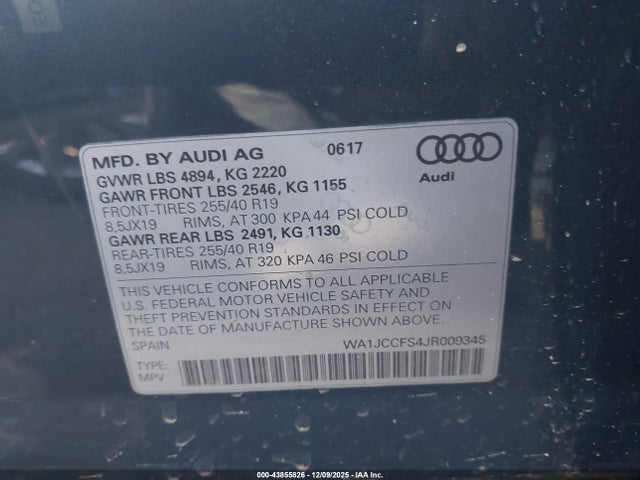 2018 AUDI Q3 WA1JCCFS4JR009345 Photo 8