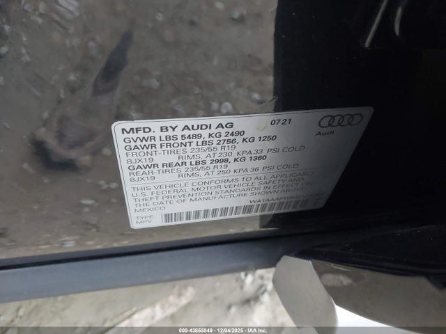 2021 AUDI Q5 WA1AAAFY0M2129283 Photo 8