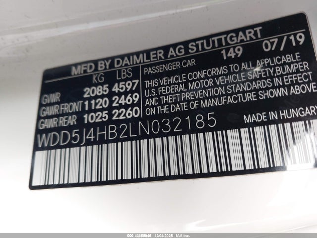 2020 MERCEDES-BENZ CLA 250 WDD5J4HB2LN032185 Photo 8