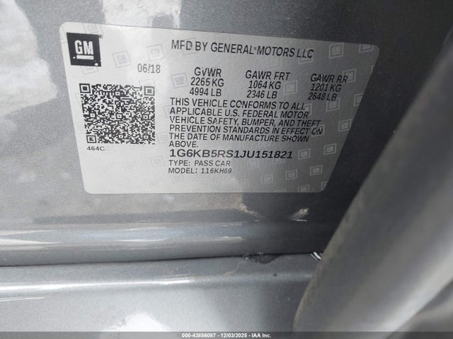 2018 CADILLAC CT6 1G6KB5RS1JU151821 Photo 8