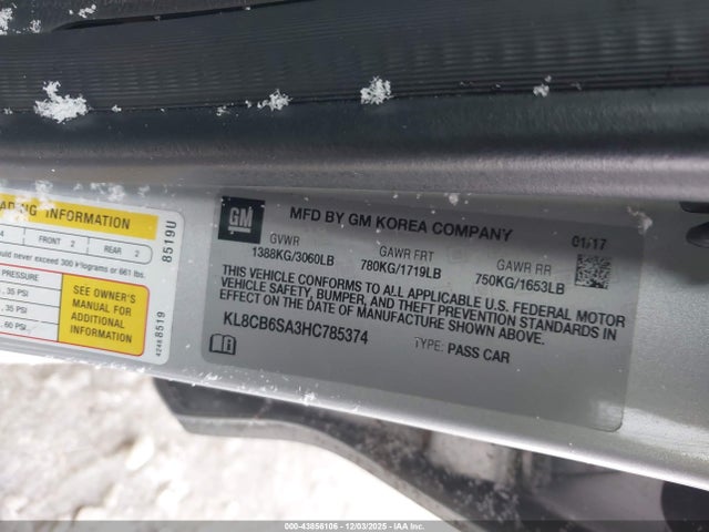Chevrolet Spark Ls Cvt 2017 KL8CB6SA3HC785374 Image 9