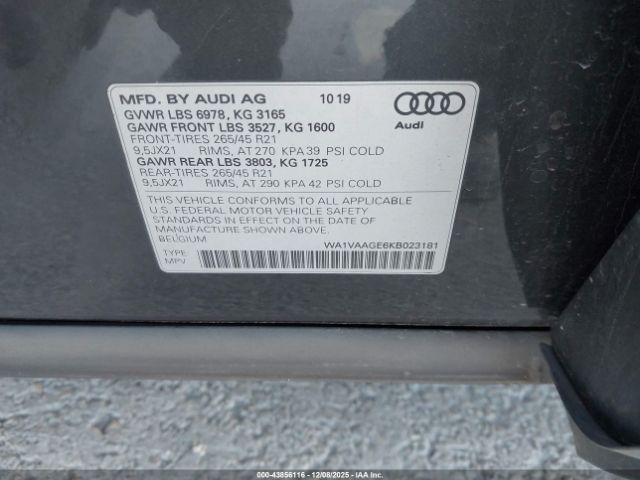 2019 AUDI E-TRON WA1VAAGE6KB023181 Photo 8