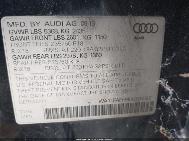 2014 AUDI Q5 WA1LFAFP9EA036092 Photo 8