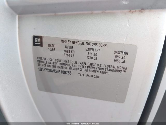 2009 CHEVROLET CORVETTE 1G1YY36W595109765 Photo 8