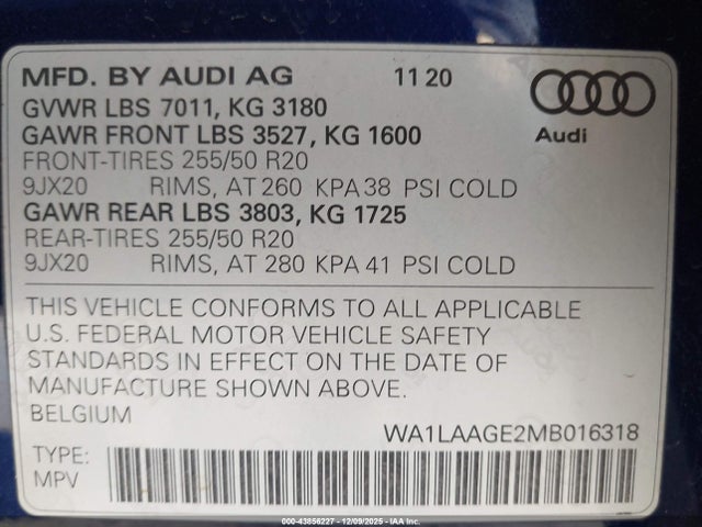 2021 AUDI E-TRON WA1LAAGE2MB016318 Photo 8