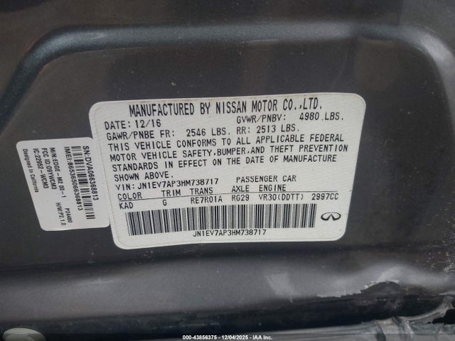 2017 INFINITI Q50 JN1EV7AP3HM738717 Photo 8