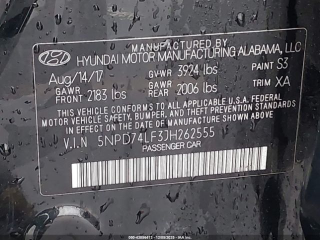 2018 HYUNDAI ELANTRA 5NPD74LF3JH262555 Photo 8