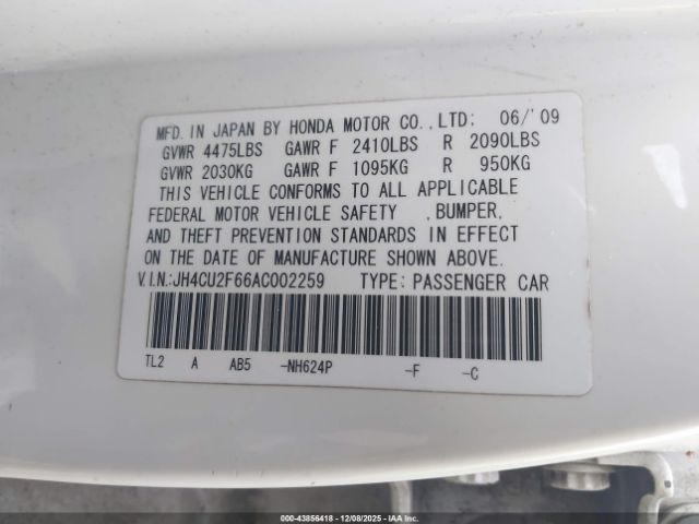 2010 ACURA TSX JH4CU2F66AC002259 Photo 8