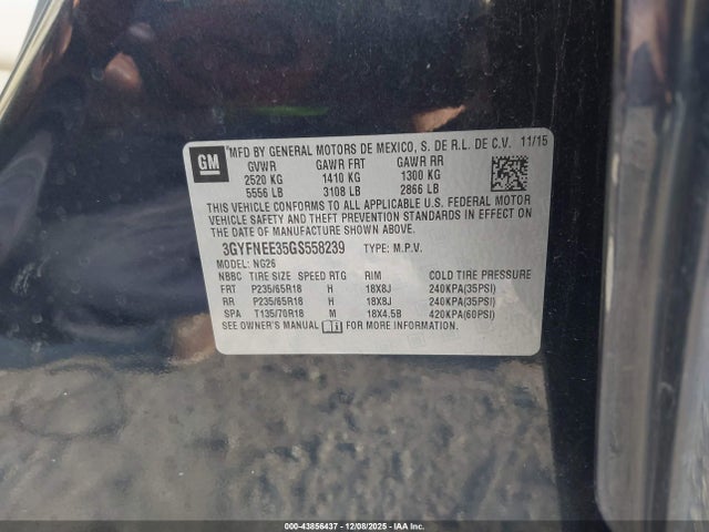 2016 CADILLAC SRX 3GYFNEE35GS558239 Photo 8